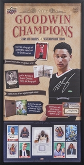 2016 Ben Simmons Signed Goodwin Champions Canvas Poster In 19x37 Framed Display (UDA)